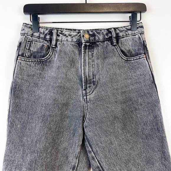 Zara (2) Womens Trafaluc Denim Skinny Jeans High Rise Step Hem Gray Black - Picture 2 of 10